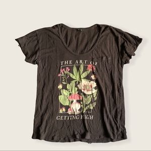Truly Madly Deeply Black Botanical T-Shirt